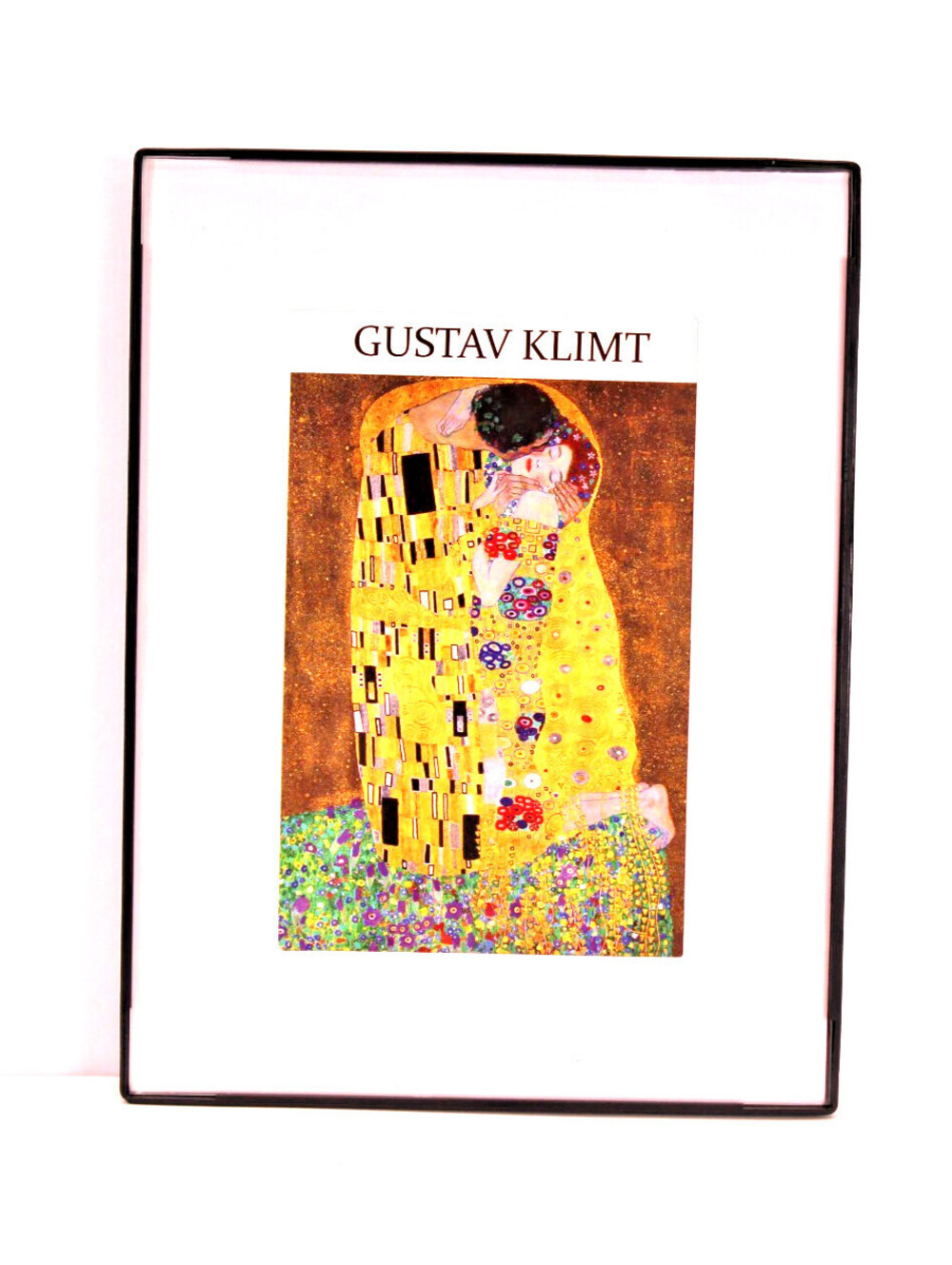 Gustav Klimt The Kiss Framed Matted Framed Litho Art Nouveau Portrait 8x6" Small